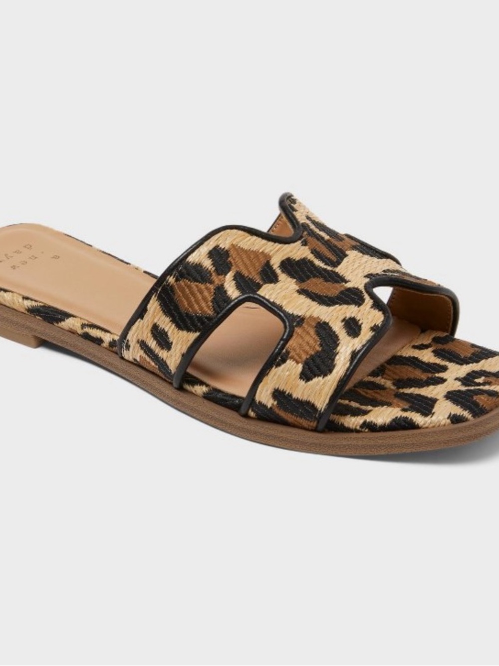 a new day Leopard Print Slide Sandals in Tan and Black